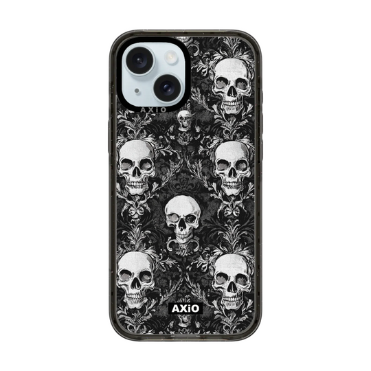 AXIO Noir Skull iPhone 15 MagSafe case — slim, stylish, and protective phone cover
