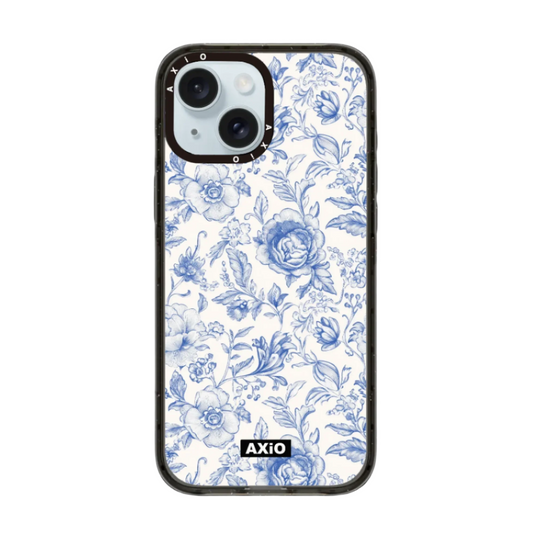 AXIO Jardin Blue iPhone 15 MagSafe protective phone case — stylish, durable, and slim design
