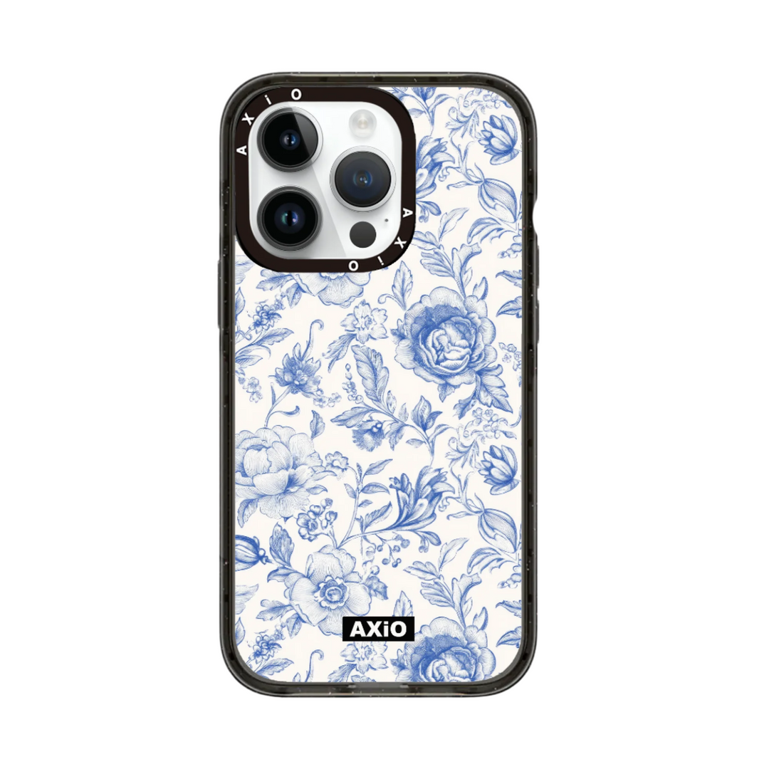 AXIO Jardin Blue iPhone 16 Pro MagSafe protective phone case — stylish, durable, and slim design
