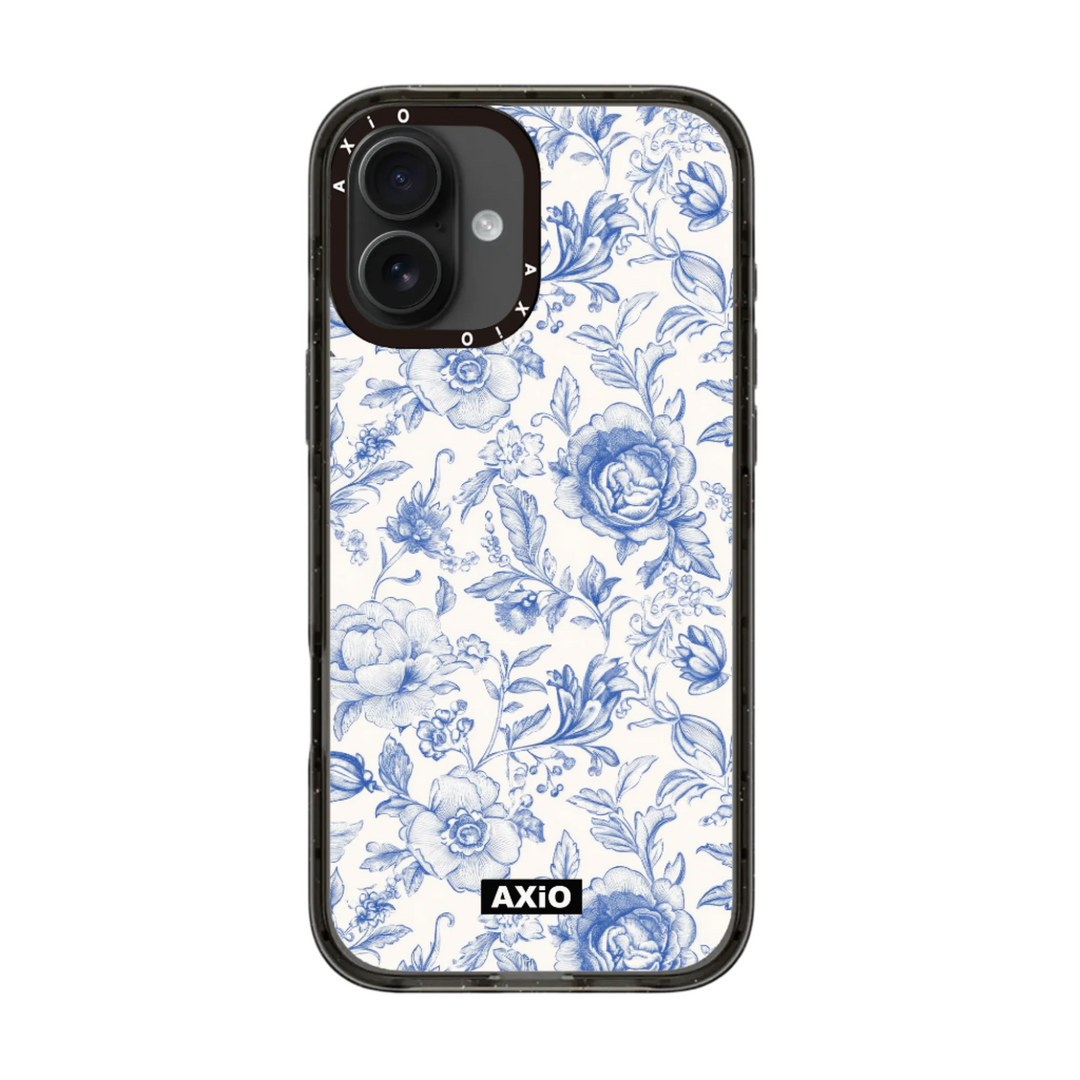 AXIO Jardin Blue iPhone 16 MagSafe protective phone case — stylish, durable, and slim design
 
