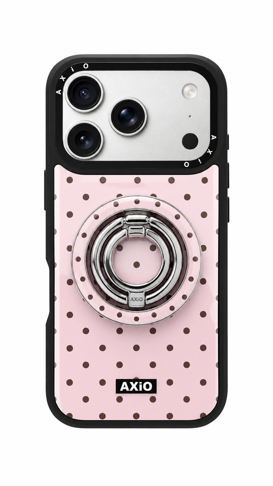 Dual-Layer Ring-Cherry Red Polka Dot
