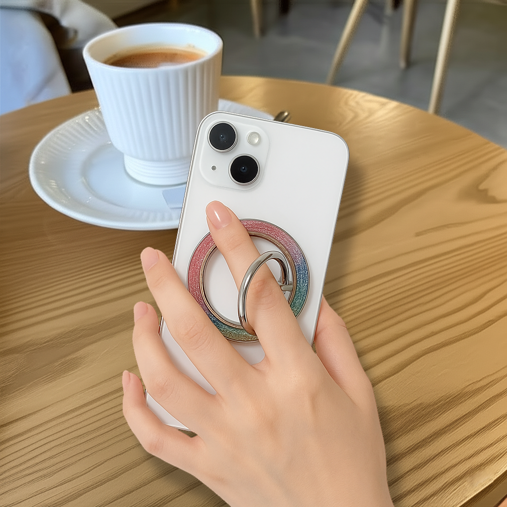 Axio Glitter Ring Holder-Black